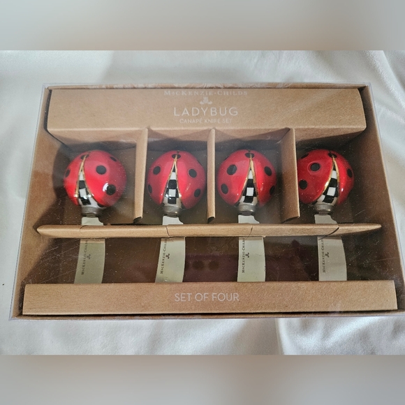 Mackenzie Childs Ladybug Canapé Knives - Picture 2 of 5